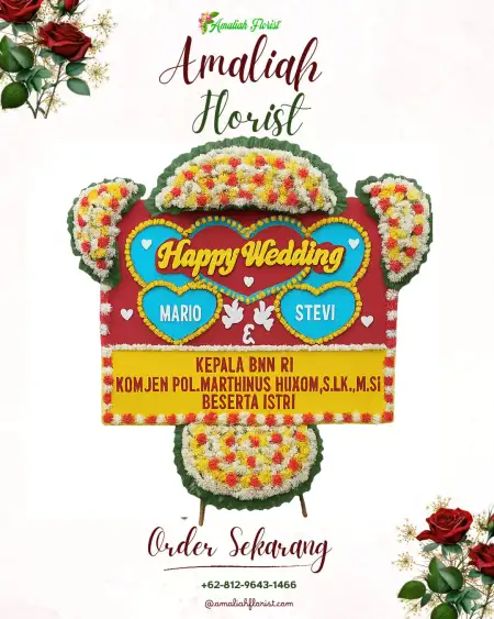 Papan Bunga Pernikahan Banyuasin Iii